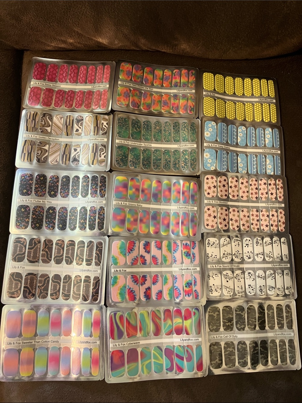Salon quality nail wraps set of 15.